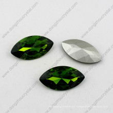 Wholesale Emerald Navette Crystal Stones for Dresses Factory Direct